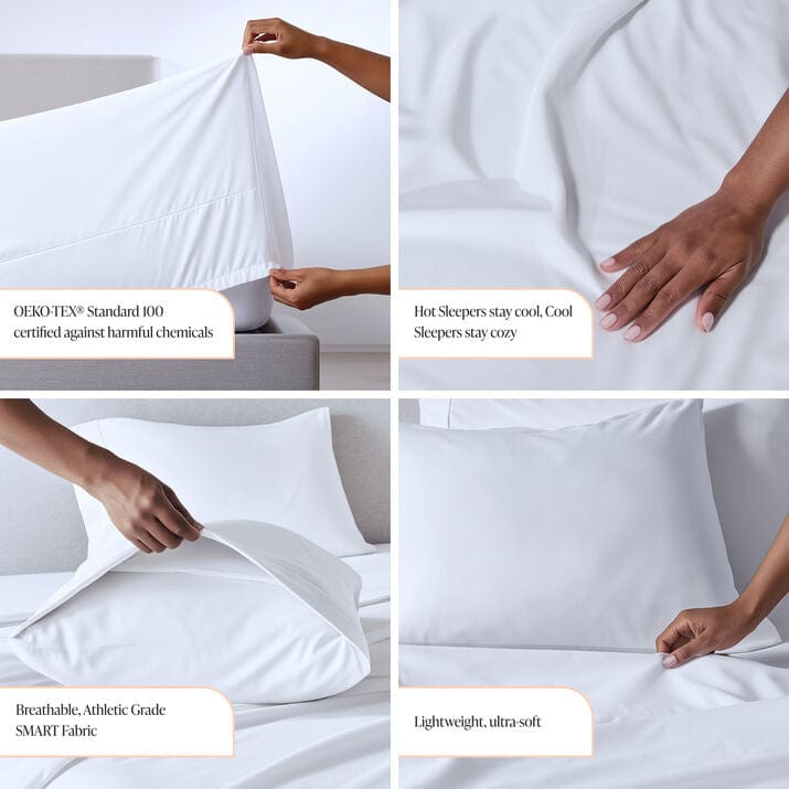 Neutral Twill Stripe Pillowcase Set