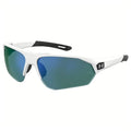 UA Playmaker White/Green Sunglasses product image 1, provided for visual reference and product detail review