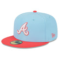 5950 Two-Tone Color Pack Pastel Blue Atlanta Braves Cap product image 1, provided for visual reference and product detail