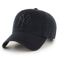 New York Yankees MLB Clean Up Black on Black Cap product image 1, provided for visual reference and product detail review