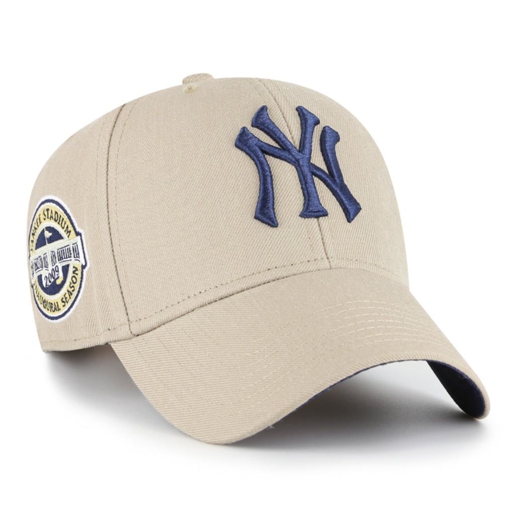 New York Yankees MLB Khaki Sure Shot '47 MVP Snapback Cap product image 2, provided for visual reference and product detail