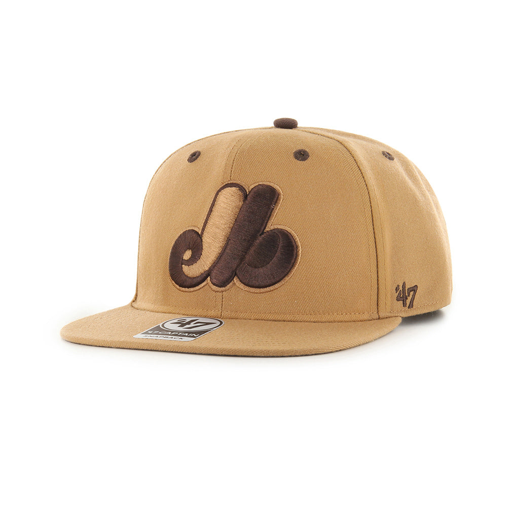 MLB Toffee Montreal Expos 47 Captain Cap product image 1, provided for visual reference and product detail review