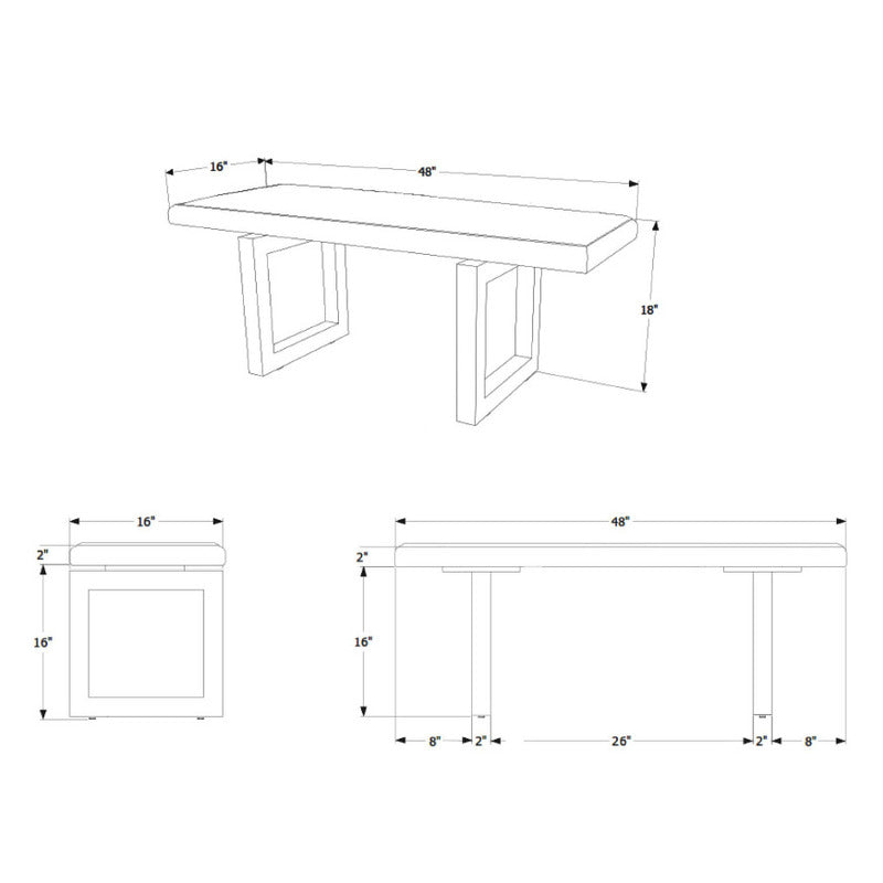 GAX 16 Leather Bench