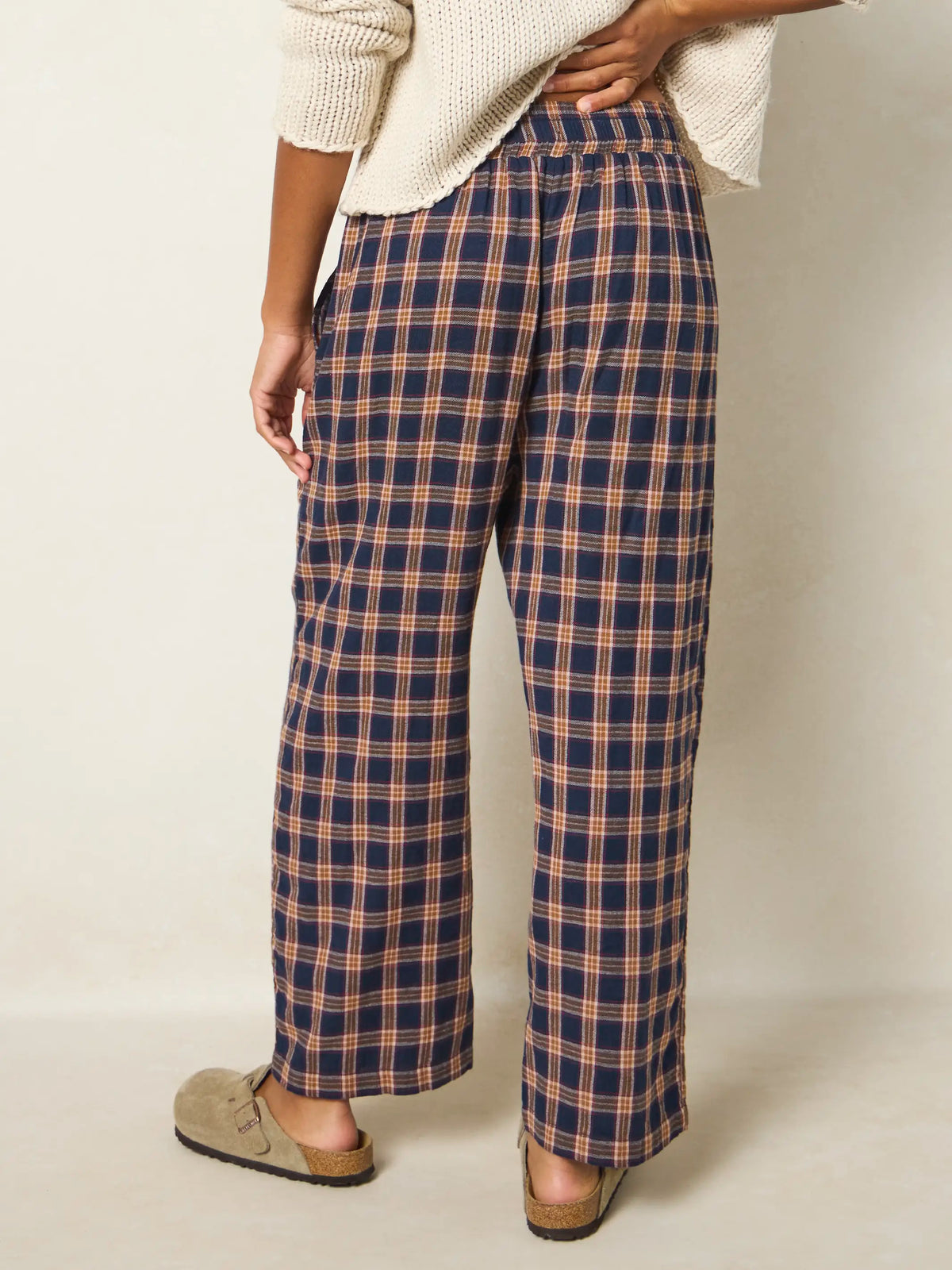 Beckett Flannel Pants - Embroidered Plaid