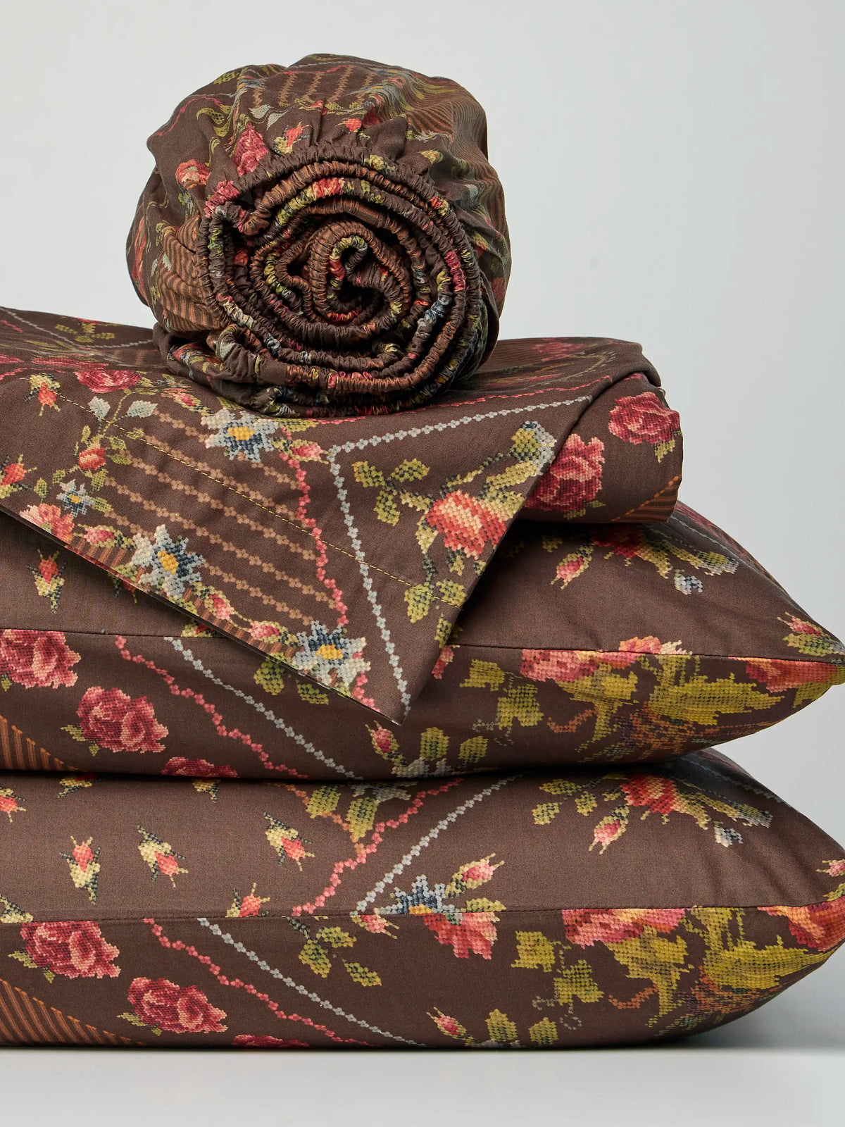 Sooo Soft Cotton Sheet Set - Crafted Bouquets Chocolate