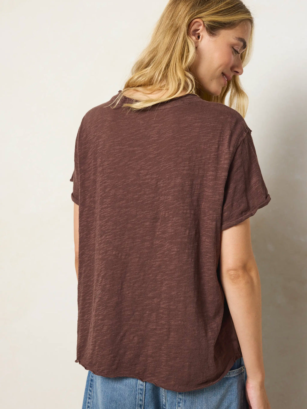Aiden Cotton Tee - Chocolate