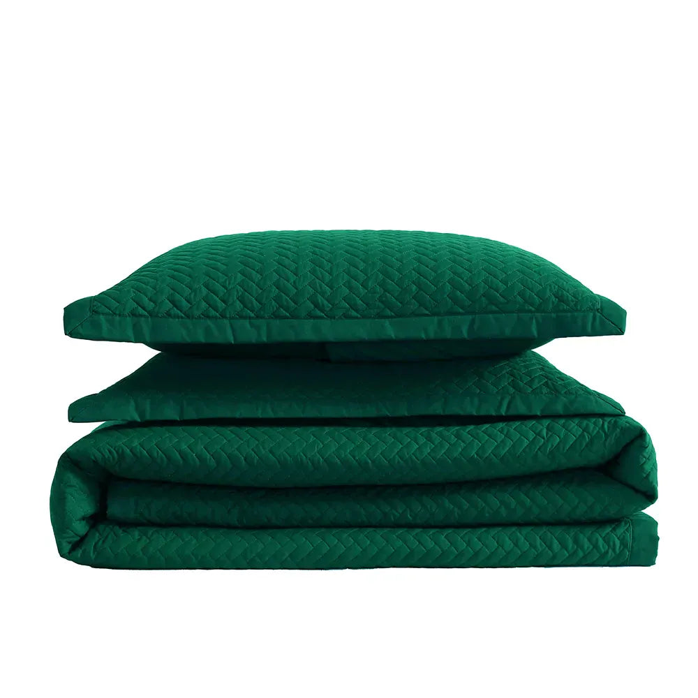 Emerald Green Oversized Quilt Set