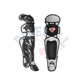 Adult System 7 Catcher's Leg Guards 15.5" product image 1, provided for visual reference and product detail review