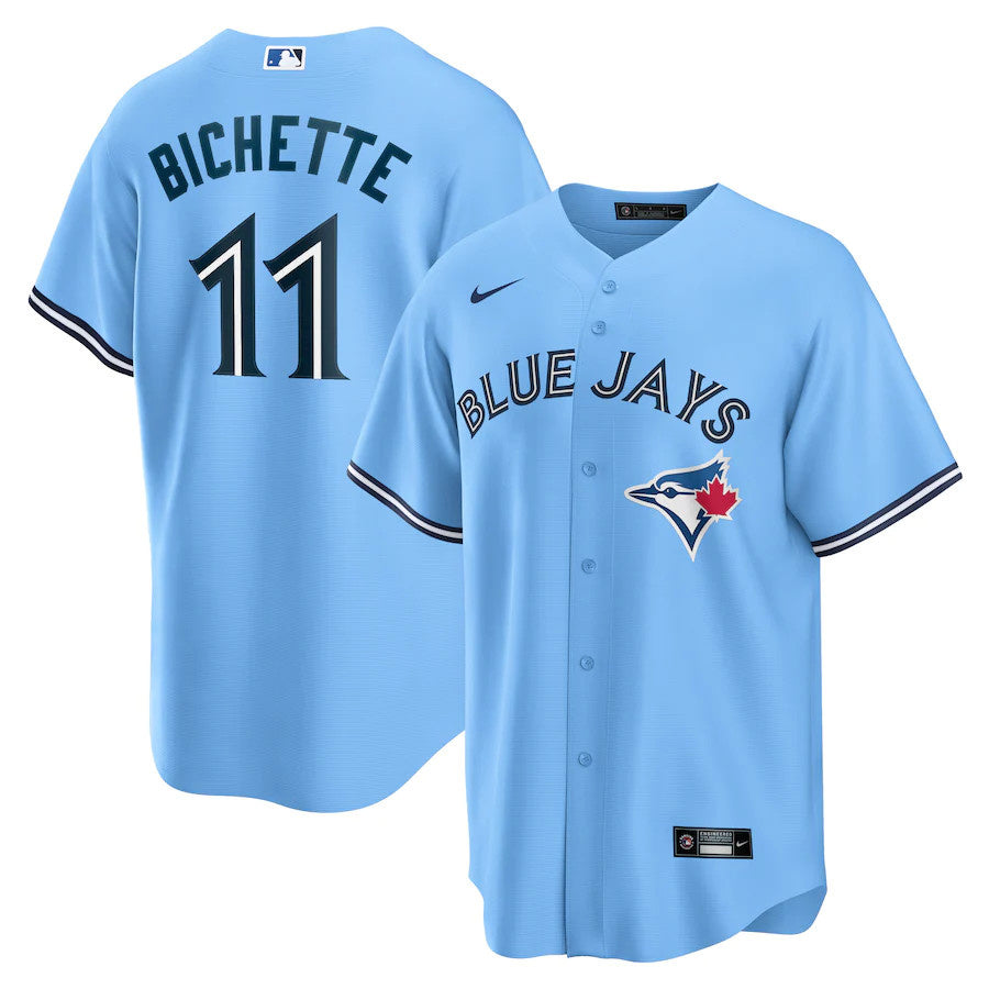 Toronto Blue Jays Alt. 3 Bo Bichette Youth Jersey product image 1, provided for visual reference and product detail review