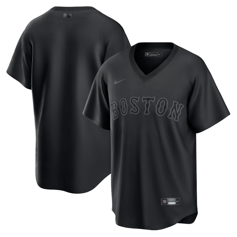 Boston Red Sox Pitch Black Fashion Jersey product image 1, provided for visual reference and product detail review