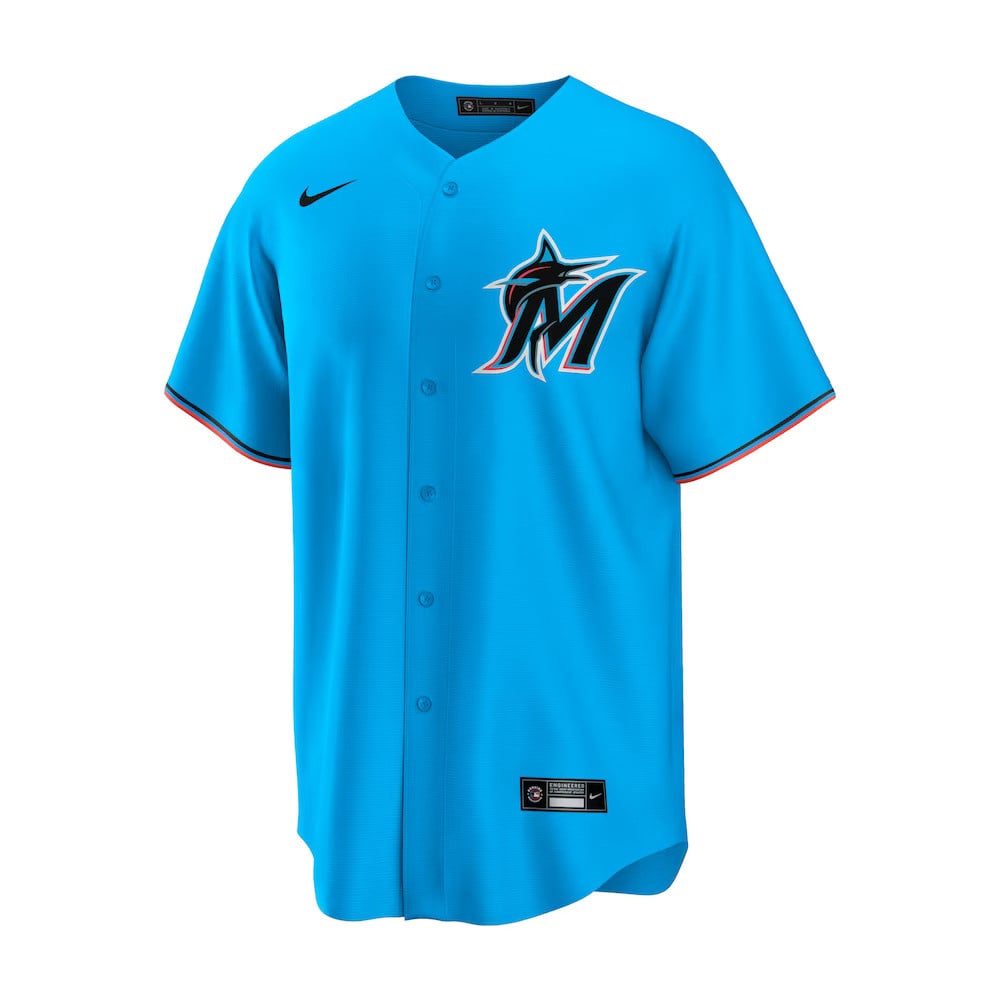 Miami Marlins Alt. Jersey product image 1, provided for visual reference and product detail review