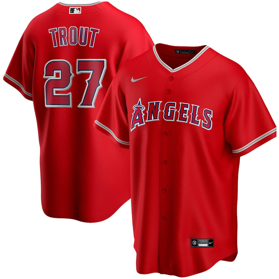 Mike Trout Los Angeles Angels Alt. 1 Youth Jersey product image 1, provided for visual reference and product detail review