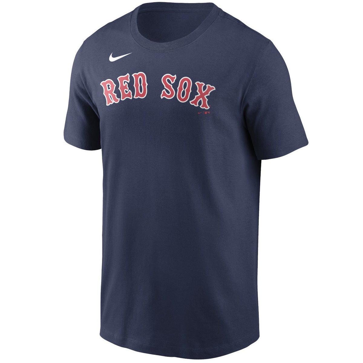 Boston Red Sox Men Cotton Wordmark T-Shirt product image 1, provided for visual reference and product detail review