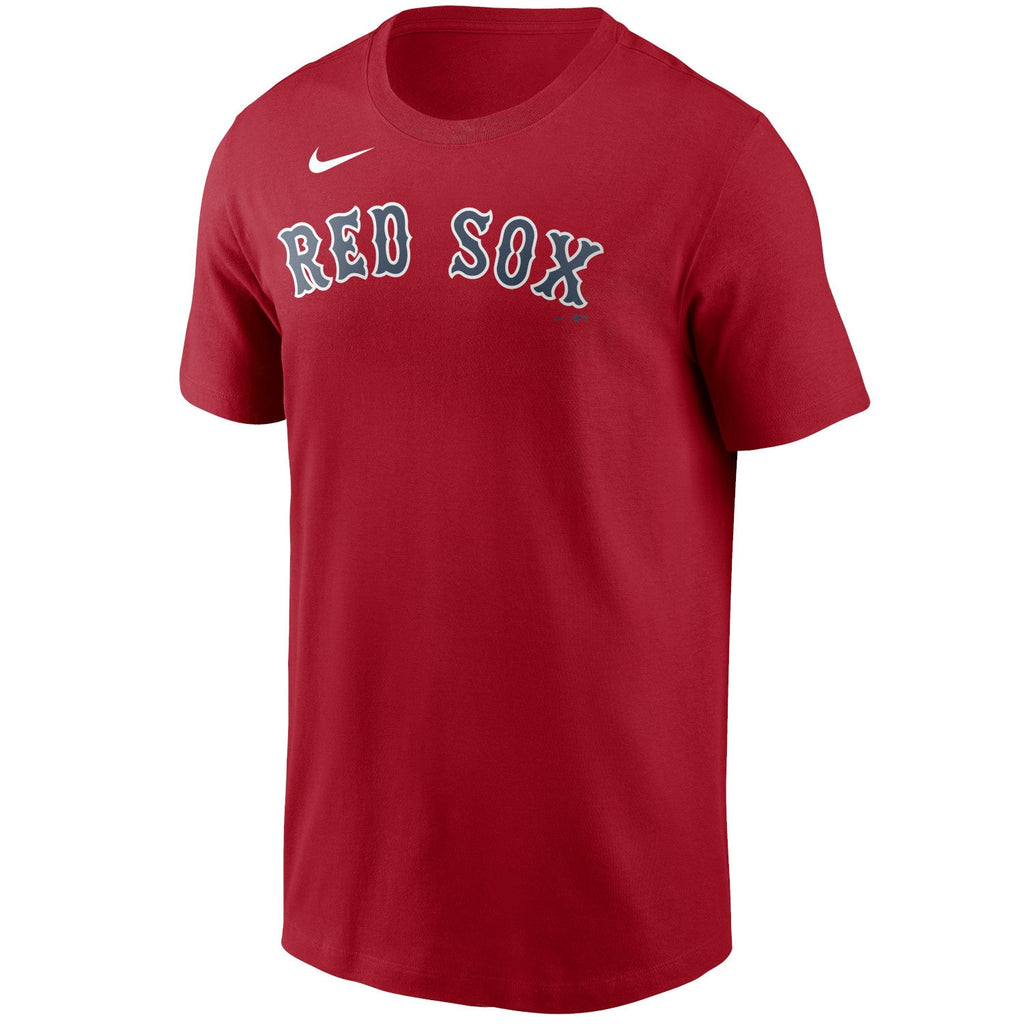 Boston Red Sox Men Cotton Wordmark T-Shirt product image 2, provided for visual reference and product detail review