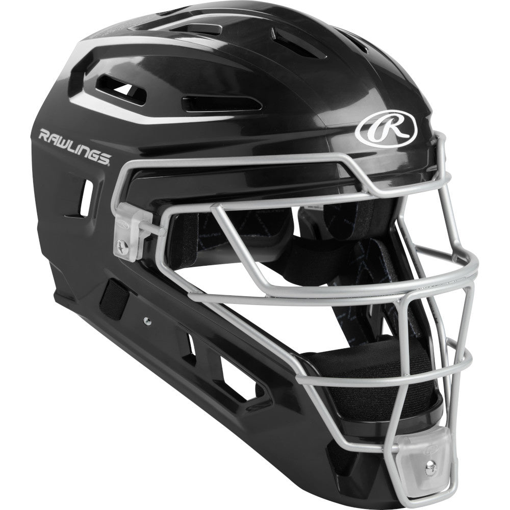 CHR2J Renegade Catcher's Helmet Black/Silver Junior product image 1, provided for visual reference and product detail review