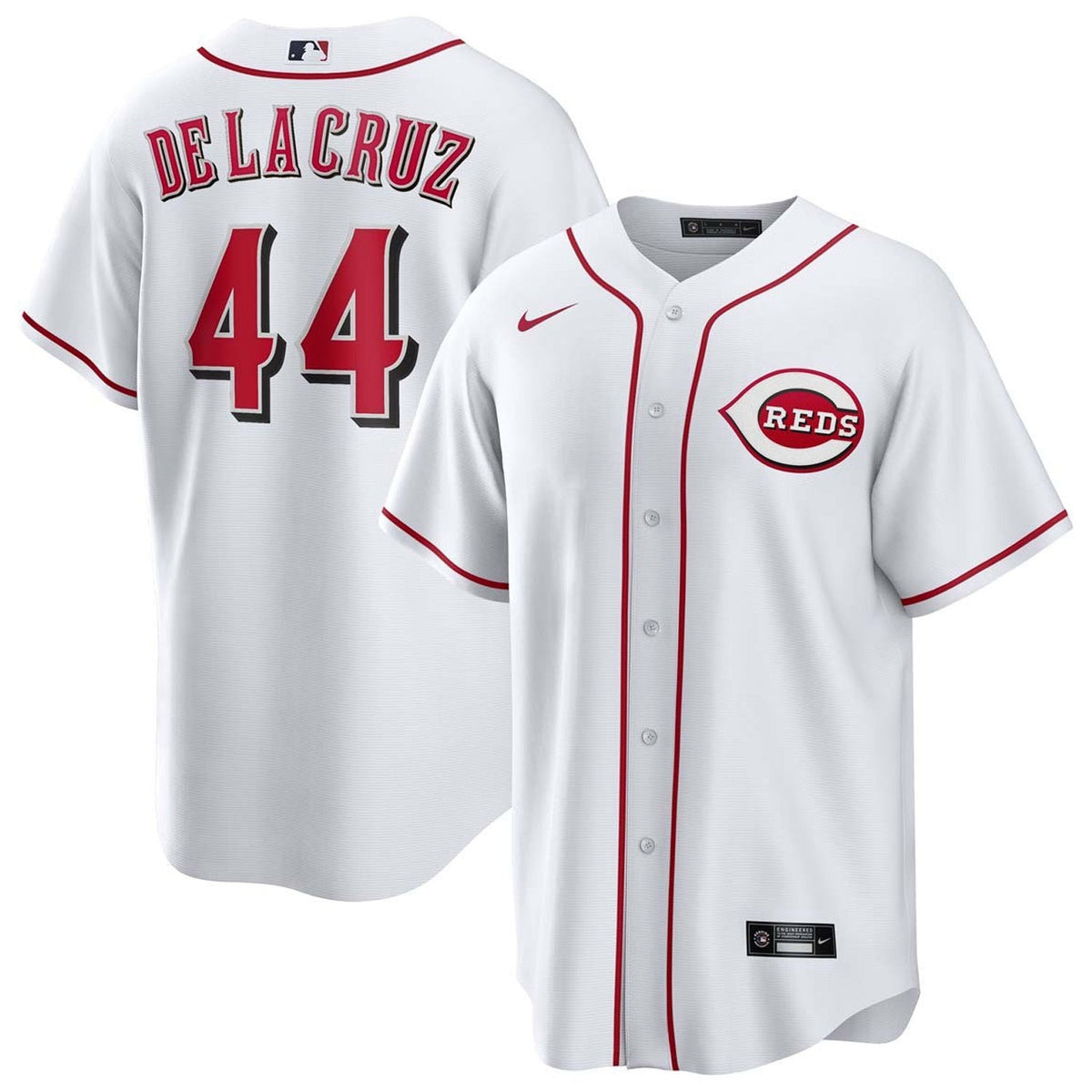 Cincinnati Reds Elly De La Cruz Home Jersey product image 1, provided for visual reference and product detail review